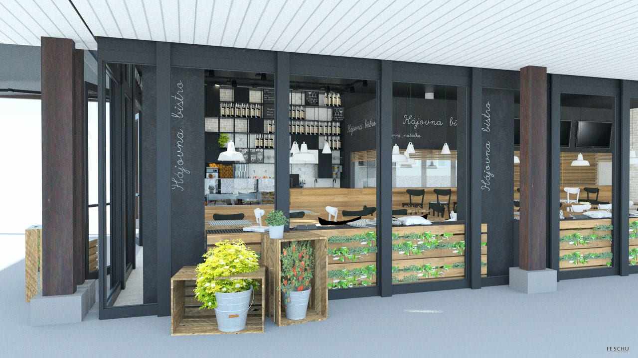 FESCHU restaurace kavarna Hajovna vstup z boku FESCHU restaurace kavarna Hajovna vstup z boku