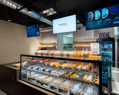 FESCHU pro Merhautovo pekařství interiér vybavení osvětlení prodejny Brnadýs nad Labem